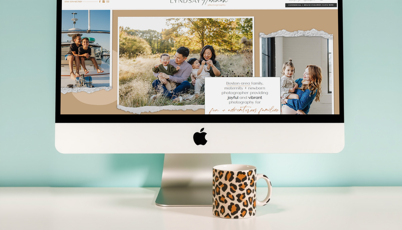 Close up of Lyndsay Hannah's website for a custom website design and SEO strategy