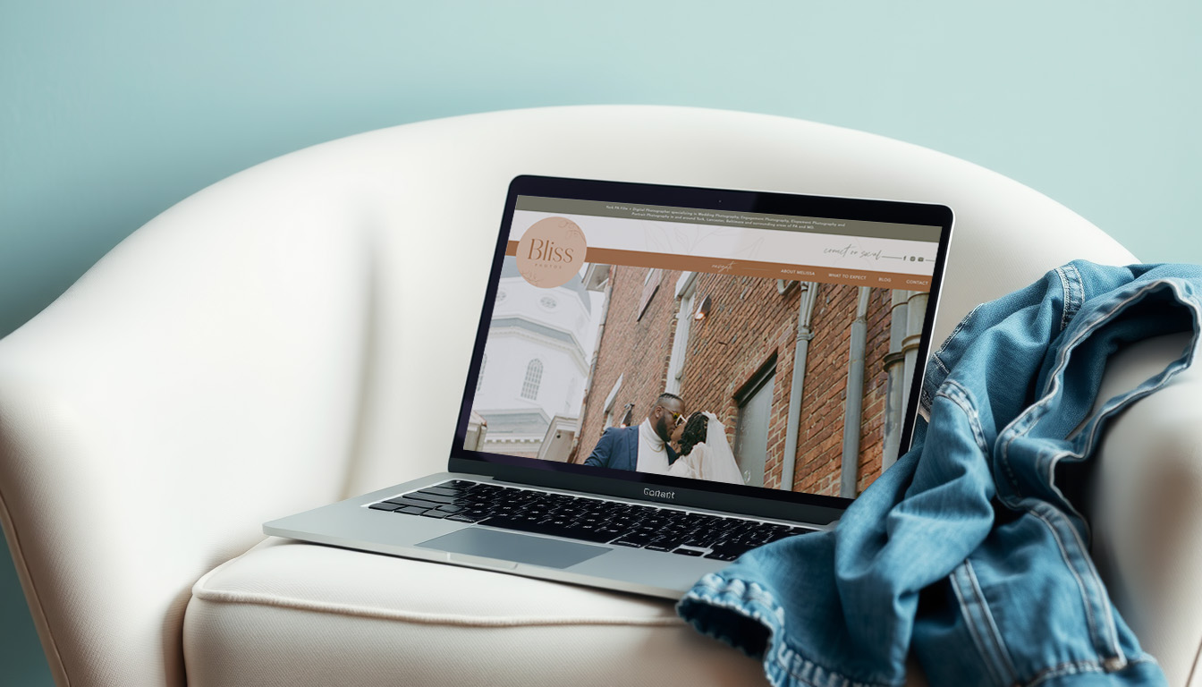 Showit website design for Bliss Photos in York PA