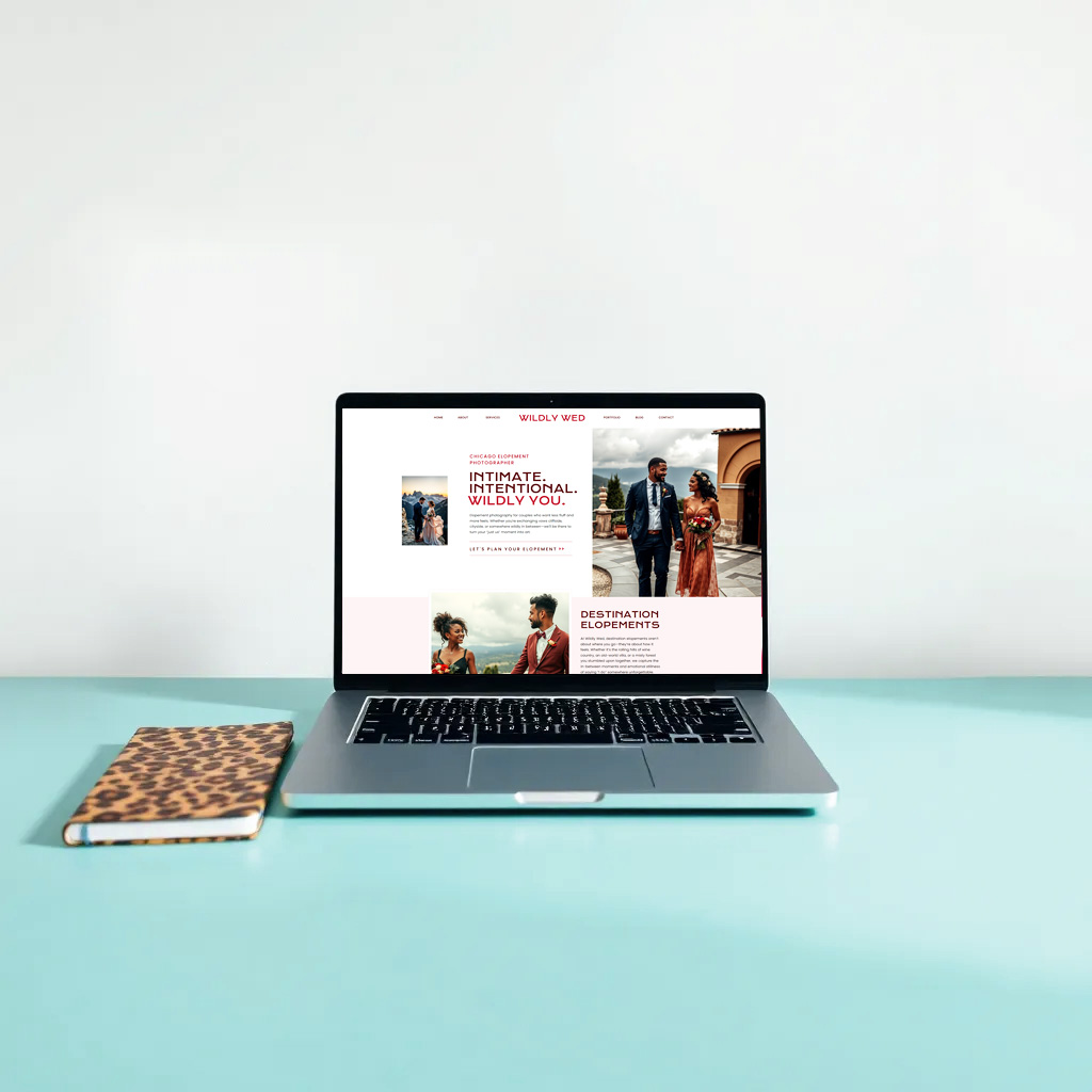 Website template for Wildly Wed by Pop Impact